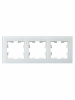 BRITE Рамка 3 поста РУ-3-2-БрБ стекло белый IEK BR-M32-G-K01