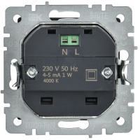 BRITE Подсветка LED встраиваемая ПЛ20-БрЧ черный IEK BR-FL20-K02