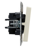 BRITE Выключатель одноклавишный с индикацией 10А ВС10-1-1-БрКр бежевый IEK BR-V10-1-10-K10