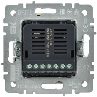 BRITE Термостат электронный с индикацией ТС10-1-БрА алюминий IEK BR-RT11-K47