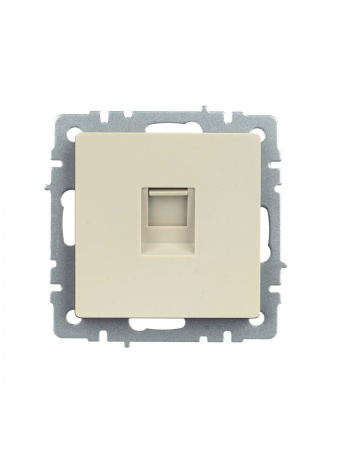 BRITE Розетка компьютерная RJ45 кат.5E РК10-БрКр бежевый IEK BR-K10-1-K10