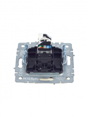 BRITE Розетка компьютерная RJ45 кат.5E РК10-БрКр бежевый IEK BR-K10-1-K10