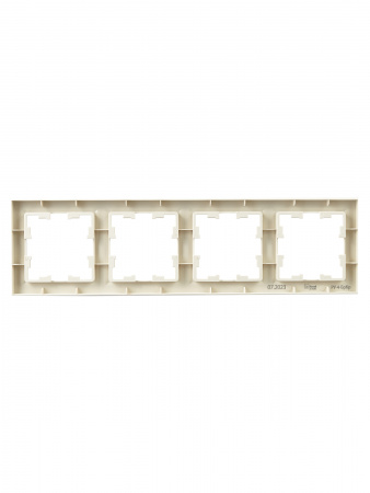 BRITE Рамка 4 поста РУ-4-БрКр бежевый IEK BR-M42-K10