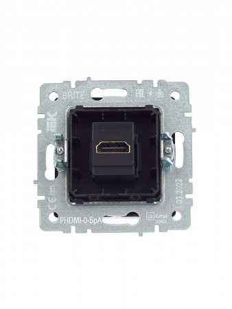 BRITE Розетка HDMI РHDMI-0-БрА алюминий IEK BR-H10-K47