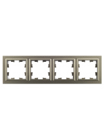 BRITE Рамка 4 поста РУ-4-БрШ шампань IEK BR-M42-K37
