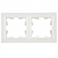 BRITE Рамка 2 поста РУ-2-БрБ белый IEK BR-M22-K01