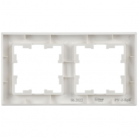 BRITE Рамка 2 поста РУ-2-БрБ белый IEK BR-M22-K01