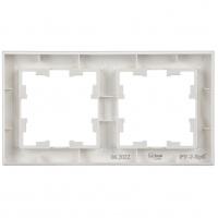 BRITE Рамка 2 поста РУ-2-БрБ белый IEK BR-M22-K01