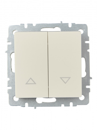 BRITE Выключатель жалюзи 10А ВС10-1-5-БрКр бежевый IEK BR-V15-0-10-K10