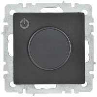 BRITE Термостат электронный с индикацией ТС10-1-БрЧ черный IEK BR-RT11-K02