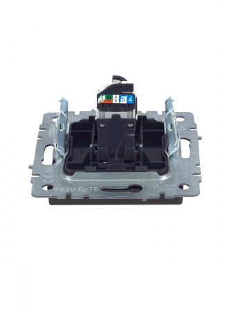 BRITE Розетка компьютерная RJ45 кат.5E РК10-БрТБ темная бронза IEK BR-K10-1-K45