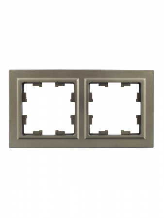BR-M22-K37 BRITE Рамка 2 поста РУ-2-БрШ шампань IEK 