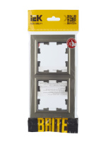 BRITE Рамка 2 поста РУ-2-БрШ шампань IEK BR-M22-K37