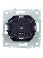 BRITE Розетка с заземлением с защитными шторками 16А РС14-1-0-БрЧ черный IEK BR-R14-16-K02