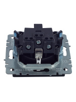 BRITE Розетка с заземлением с защитными шторками 16А РС14-1-0-БрЧ черный IEK BR-R14-16-K02