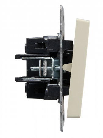 BRITE Выключатель одноклавишный проходной 10А ВС10-1-6-БрКр бежевый IEK BR-V12-0-10-K10