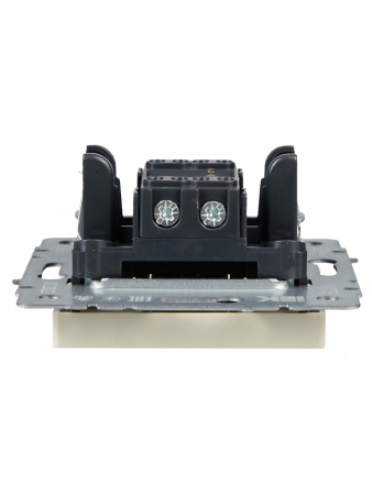 BRITE Выключатель одноклавишный проходной 10А ВС10-1-6-БрКр бежевый IEK BR-V12-0-10-K10