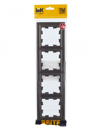BRITE Рамка 4 поста РУ-4-БрТБ темная бронза IEK BR-M42-K45