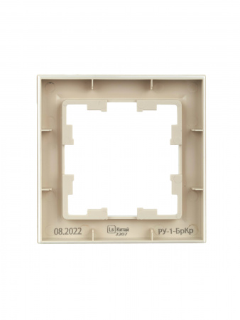 BR-M12-K10 BRITE Рамка 1 пост РУ-1-БрКр бежевый IEK 
