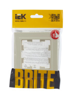 BRITE Рамка 1 пост РУ-1-БрКр бежевый IEK BR-M12-K10