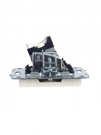 BRITE Розетка двойная TV+RJ45 кат.5E РТВ/РК12-БрЖ жемчуг IEK BR-AK20-1-K36