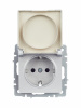 BRITE Розетка с заземлением с защитными шторками и крышкой 16А IP20 РСбш10-3-БрА алюминий IEK BR-R16-16-K47