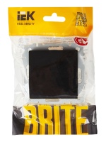 BRITE Выключатель одноклавишный 10А ВС10-1-0-БрЧ черный IEK BR-V10-0-10-K02