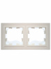 BRITE Рамка 2 поста IP44 РУ-2-БрЖ-44 жемчуг IEK BR-M22-44-K36