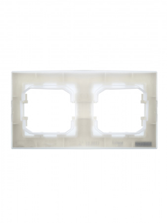 BRITE Рамка 2 поста IP44 РУ-2-БрЖ-44 жемчуг IEK BR-M22-44-K36
