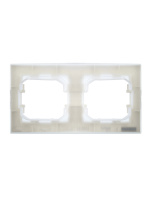 BRITE Рамка 2 поста IP44 РУ-2-БрЖ-44 жемчуг IEK BR-M22-44-K36