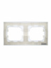 BRITE Рамка 2 поста IP44 РУ-2-БрЖ-44 жемчуг IEK BR-M22-44-K36