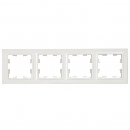 BRITE Рамка 4 поста РУ-4-БрБ белый IEK BR-M42-K01