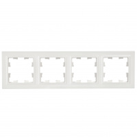 BRITE Рамка 4 поста РУ-4-БрБ белый IEK BR-M42-K01