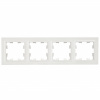 BRITE Рамка 4 поста РУ-4-БрБ белый IEK BR-M42-K01
