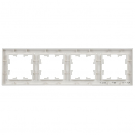 BRITE Рамка 4 поста РУ-4-БрБ белый IEK BR-M42-K01