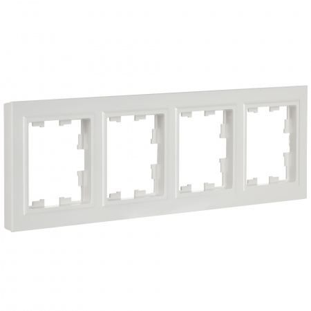 BRITE Рамка 4 поста РУ-4-БрБ белый IEK BR-M42-K01