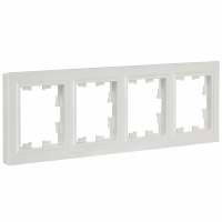 BRITE Рамка 4 поста РУ-4-БрБ белый IEK BR-M42-K01