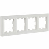 BRITE Рамка 4 поста РУ-4-БрБ белый IEK BR-M42-K01