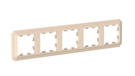 ATLASDESIGN ANTIQUE 5-постовая рамка, универсальная, ПЕСОЧНЫЙ Systeme Electric ATN101205
