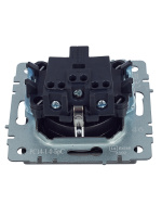 BRITE Розетка с заземлением с защитными шторками 16А РС14-1-0-БрС сталь IEK BR-R14-16-K46