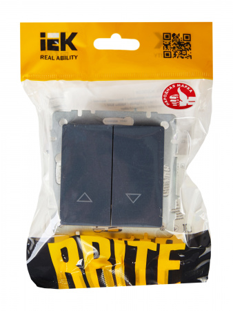 BRITE Выключатель жалюзи 10А ВС10-1-5-БрМ маренго IEK BR-V15-0-10-K35