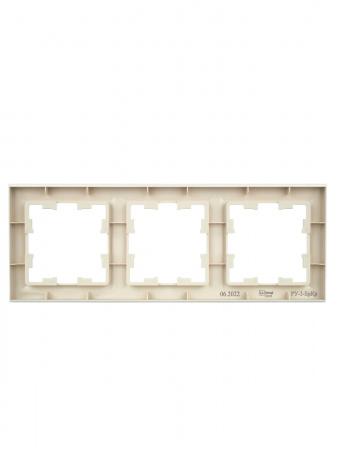 BRITE Рамка 3 поста РУ-3-БрКр бежевый IEK BR-M32-K10