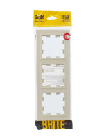 BRITE Рамка 3 поста РУ-3-БрКр бежевый IEK BR-M32-K10