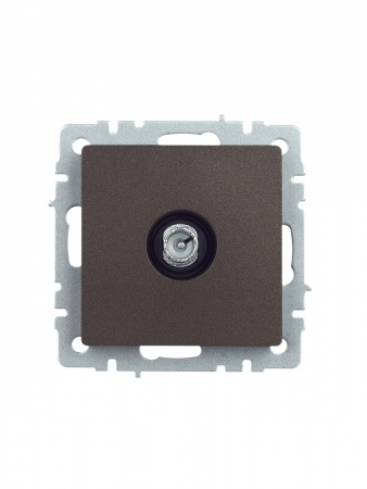 BRITE Розетка TV проходная РТВ10-0-БрТБ темная бронза IEK BR-A10-P-K45