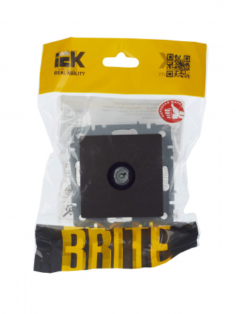 BRITE Розетка TV проходная РТВ10-0-БрТБ темная бронза IEK BR-A10-P-K45