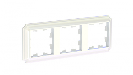 ATLASDESIGN ANTIQUE 3-постовая рамка, универсальная, ЖЕМЧУГ Systeme Electric ATN100403