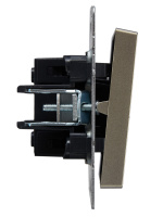 BRITE Выключатель одноклавишный проходной 10А ВС10-1-6-БрШ шампань IEK BR-V12-0-10-K37