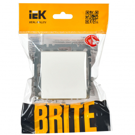 BRITE Выключатель одноклавишный 10А ВС10-1-0-БрБ белый IEK BR-V10-0-10-K01