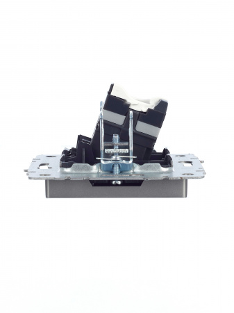 BRITE Розетка компьютерная RJ45 кат.5E РК10-БрС сталь IEK BR-K10-1-K46