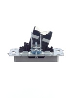 BRITE Розетка компьютерная RJ45 кат.5E РК10-БрС сталь IEK BR-K10-1-K46
